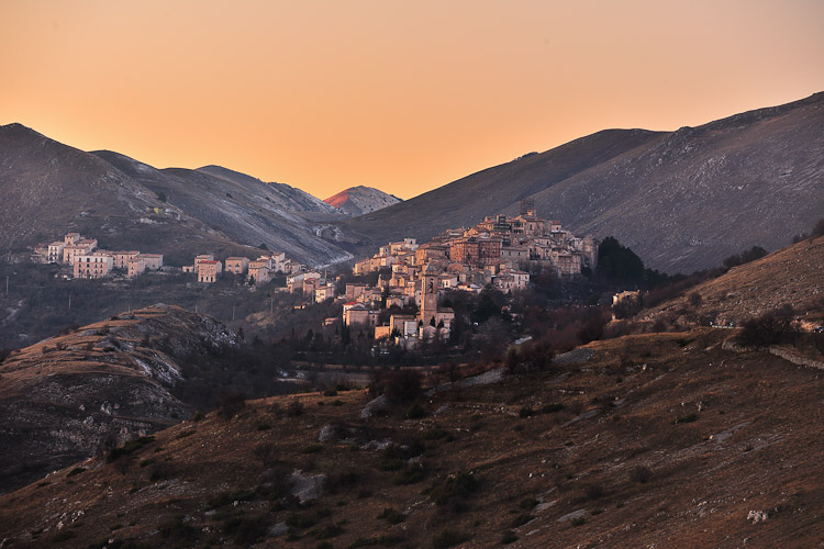 Santo Stefano di Sessanio at sunset