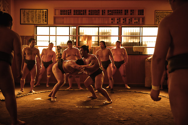 Sumo Beya Morning Practice Tokyo