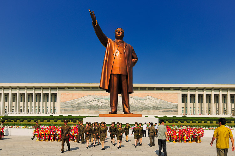 at Mansudae Grand Monument statue, North Korea