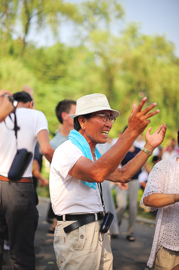 dancing in the park on liberation day