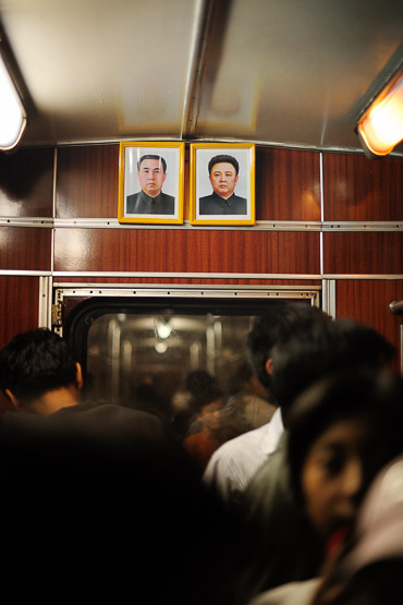 Subway ride in Pyongyang