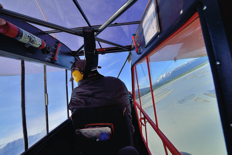 Paul flying his Super Cub - Ultima Thule Lodge - Alaska