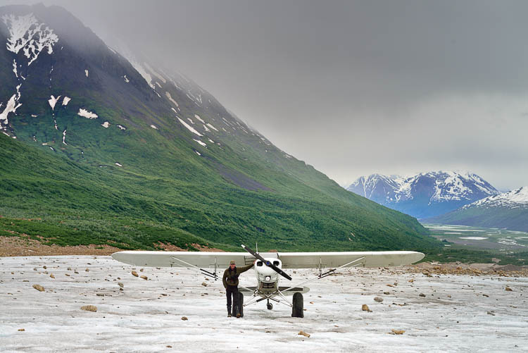 Loni Habersetzer posing for his Super Cub.