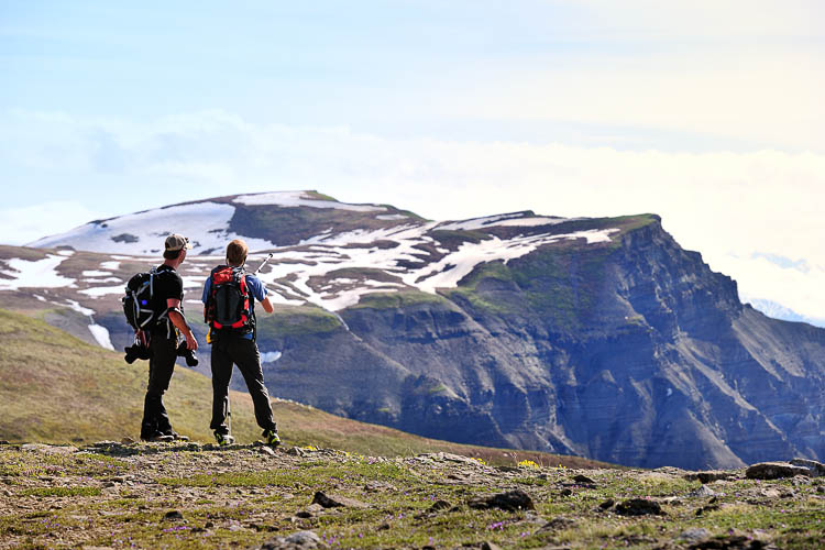 Hiking on the top of the world in Alaska.